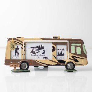 NEW Wilcor Collectible 3 Photo Picture Frame RV‎ Travel Trailer Camper 13" x 6"